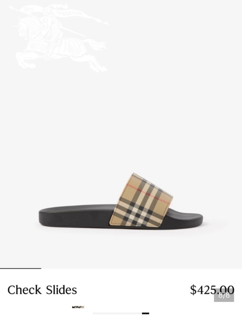 Burberry Brown and White Branded Packaging and Barcode Tag